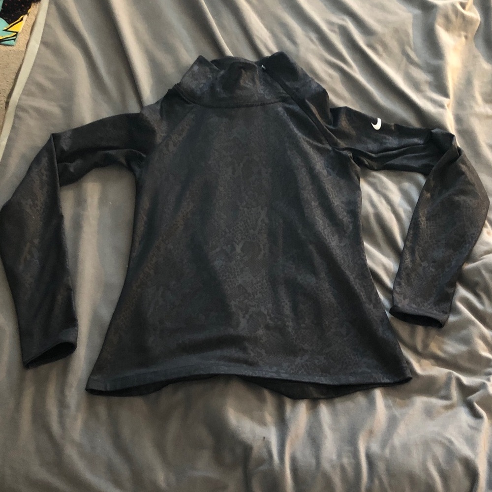 Nike Black Patterned Long Sleeve Sweater